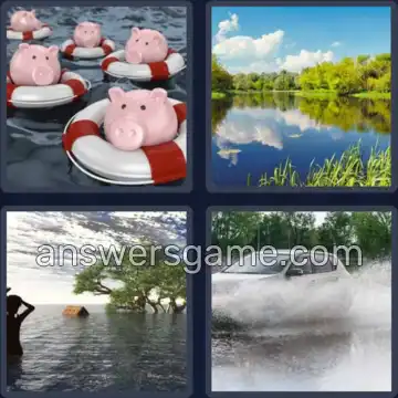 4 Bilder 1 Wort 4 Buchstaben FLUT