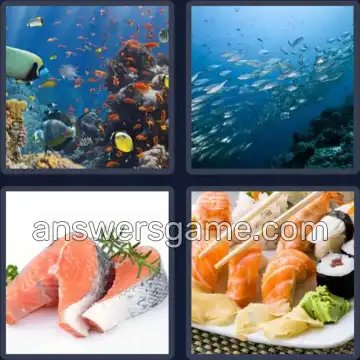 4 Bilder 1 Wort 5 Buchstaben FISCH