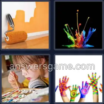 4 Bilder 1 Wort 5 Buchstaben FARBE