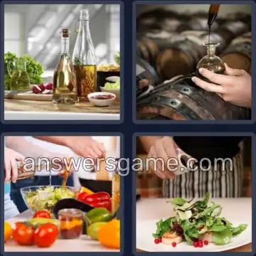 4 Bilder 1 Wort 5 Buchstaben ESSIG