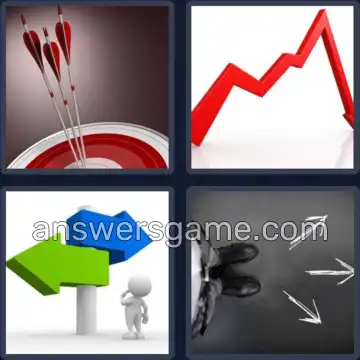 4 Bilder 1 Wort 5 Buchstaben PFEIL