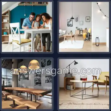 4 Bilder 1 Wort 5 Buchstaben TISCH