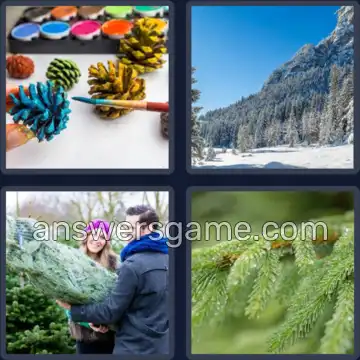 4 Bilder 1 Wort 5 Buchstaben TANNE