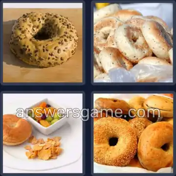 4 Bilder 1 Wort 5 Buchstaben BAGEL