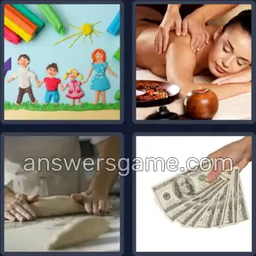 4 Bilder 1 Wort 5 Buchstaben KNETE