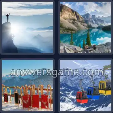 4 Bilder 1 Wort 5 Buchstaben BERGE