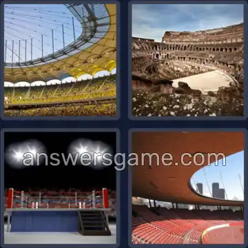 4 Bilder 1 Wort 5 Buchstaben ARENA