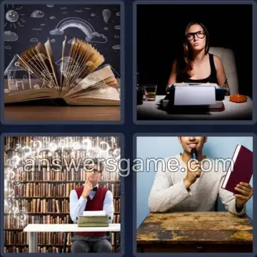 4 Bilder 1 Wort 5 Buchstaben AUTOR