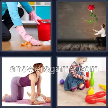 4 Bilder 1 Wort 5 Buchstaben KNIEN