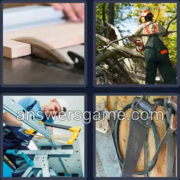 4 Bilder 1 Wort 5 Buchstaben SÄGEN