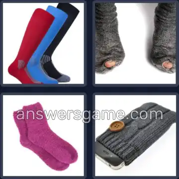 4 Bilder 1 Wort 5 Buchstaben SOCKE