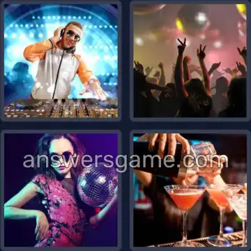 4 Bilder 1 Wort 5 Buchstaben DISCO