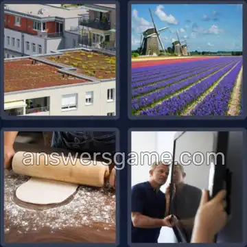 4 Bilder 1 Wort 5 Buchstaben FLACH