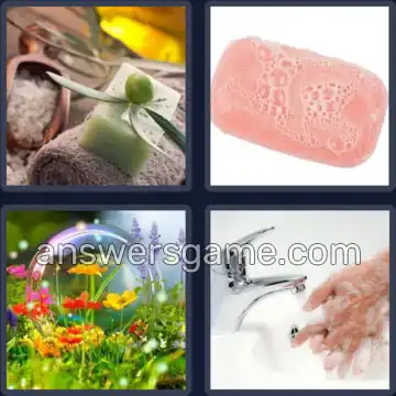 4 Bilder 1 Wort 5 Buchstaben SEIFE