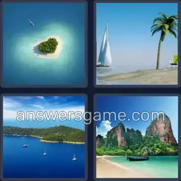 4 Bilder 1 Wort 5 Buchstaben INSEL