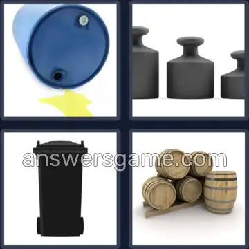 4 Bilder 1 Wort 5 Buchstaben TONNE