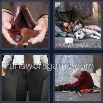 4 Bilder 1 Wort 5 Buchstaben ARMUT