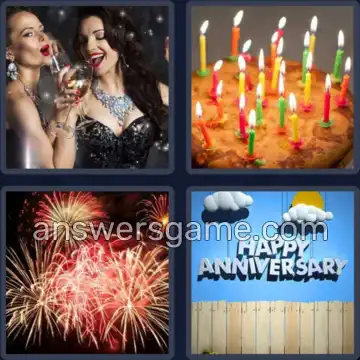 4 Bilder 1 Wort 5 Buchstaben FEIER