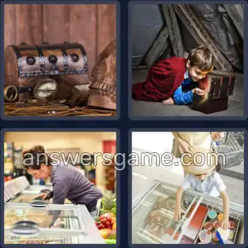 4 Bilder 1 Wort 5 Buchstaben TRUHE