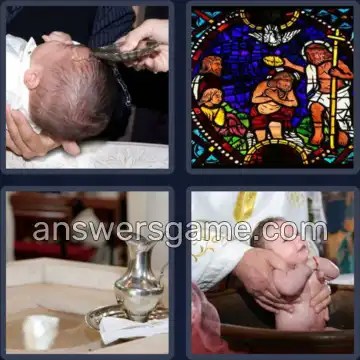 4 Bilder 1 Wort 5 Buchstaben TAUFE