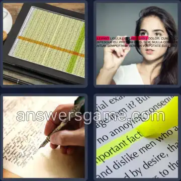 4 Bilder 1 Wort 5 Buchstaben ZEILE