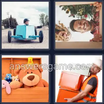 4 Bilder 1 Wort 5 Buchstaben KISTE