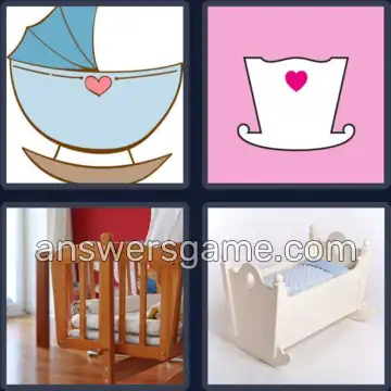 4 Bilder 1 Wort 5 Buchstaben WIEGE