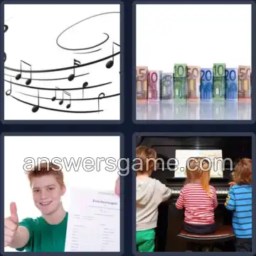 4 Bilder 1 Wort 5 Buchstaben NOTEN