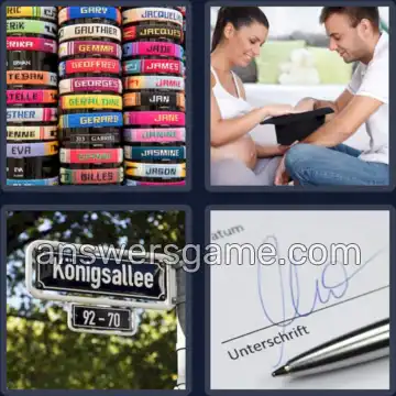 4 Bilder 1 Wort 5 Buchstaben NAMEN