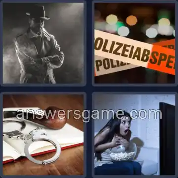 4 Bilder 1 Wort 5 Buchstaben KRIMI