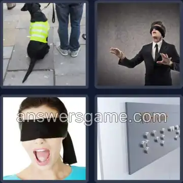 4 Bilder 1 Wort 5 Buchstaben BLIND