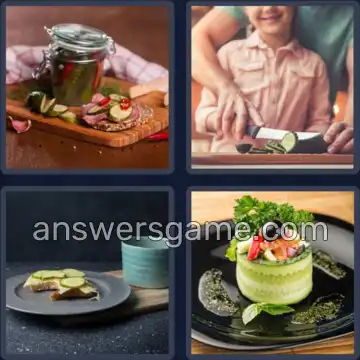 4 Bilder 1 Wort 5 Buchstaben GURKE