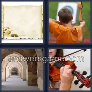 4 Bilder 1 Wort 5 Buchstaben BOGEN