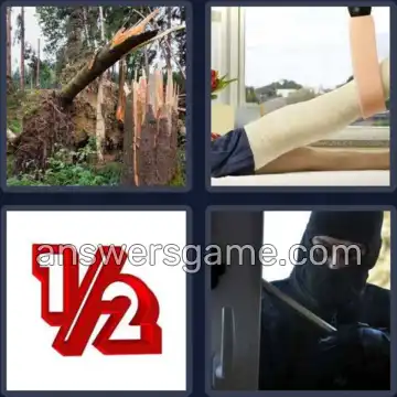 4 Bilder 1 Wort 5 Buchstaben BRUCH