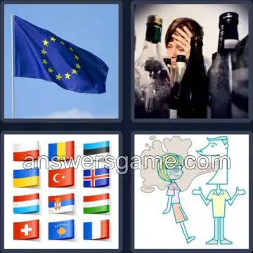 4 Bilder 1 Wort 5 Buchstaben FAHNE