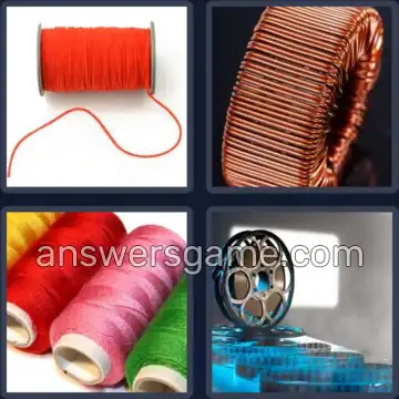 4 Bilder 1 Wort 5 Buchstaben SPULE