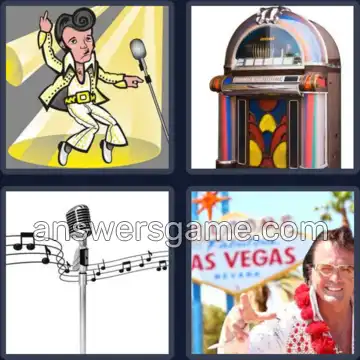 4 Bilder 1 Wort 5 Buchstaben ELVIS