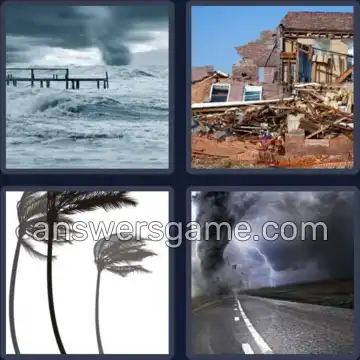 4 Bilder 1 Wort 5 Buchstaben ORKAN