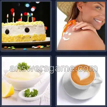 4 Bilder 1 Wort 5 Buchstaben CREME