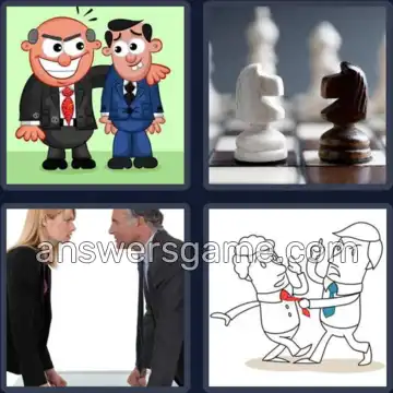 4 Bilder 1 Wort 5 Buchstaben FEIND