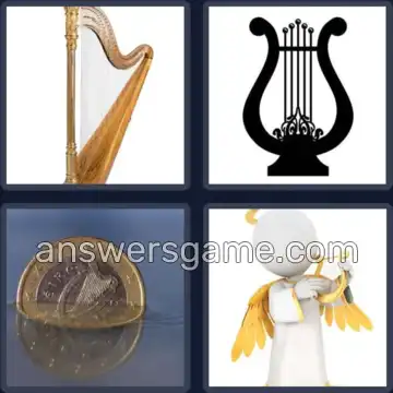 4 Bilder 1 Wort 5 Buchstaben HARFE