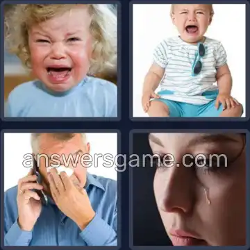 4 Bilder 1 Wort 6 Buchstaben WEINEN