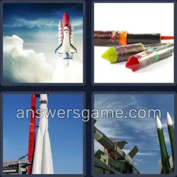 4 Bilder 1 Wort 6 Buchstaben RAKETE