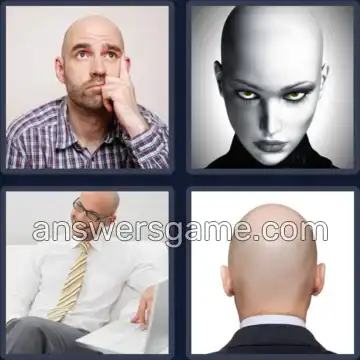 4 Bilder 1 Wort 6 Buchstaben GLATZE