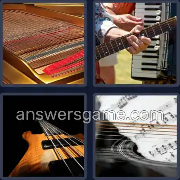 4 Bilder 1 Wort 6 Buchstaben SAITEN