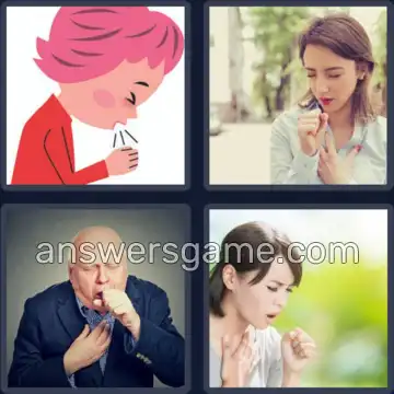 4 Bilder 1 Wort 6 Buchstaben HUSTEN