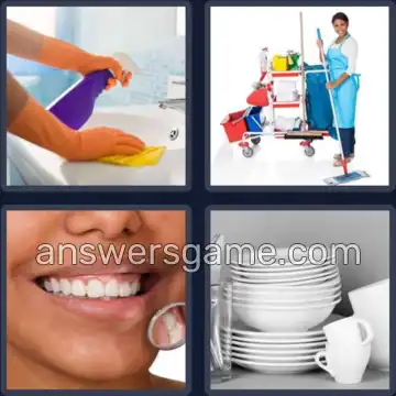 4 Bilder 1 Wort 6 Buchstaben SAUBER