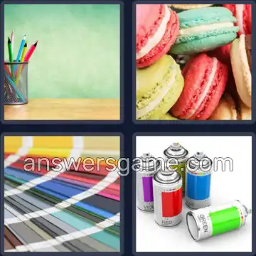 4 Bilder 1 Wort 6 Buchstaben FARBEN