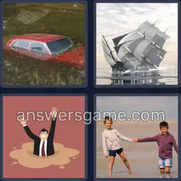 4 Bilder 1 Wort 6 Buchstaben SINKEN