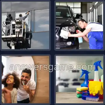 4 Bilder 1 Wort 6 Buchstaben PUTZEN